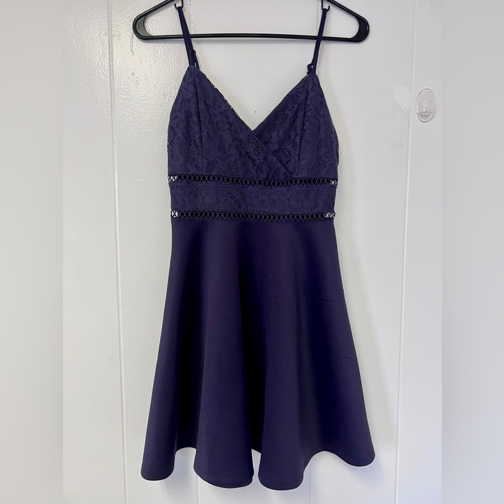 Francesca’s Blue Rain Mini Dress